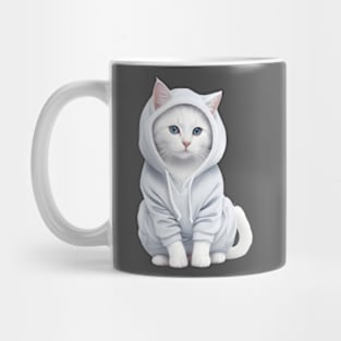 Cute cat wearing Hoodie Mug